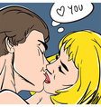 Lovers in pop-art style vector image
