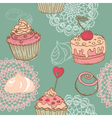 Cakes Sweets and Desserts vector image