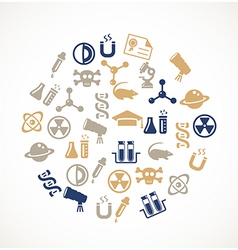 Science icons vector image