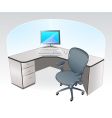 Working place cubicle vector image