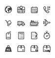 Logistics and Shipping Icons vector image