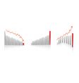 Bar graph designs vector image