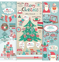 Christmas scrapbook vector image