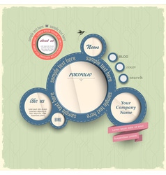 Vintage web design bubbles vector image