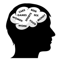 A man s mind vector image