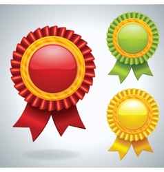 Collection of three medals vector image