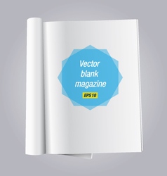 Blank open book vector image