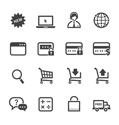 Online Shopping Icons vector image