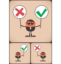 Right and Wrong vector image