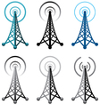 Radio tower symbols vector image