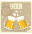 Vintage postcard cover menu - beer vector image