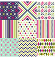 Seamless patterns with fabric texture vector image