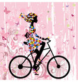 Grunge romantic vector image