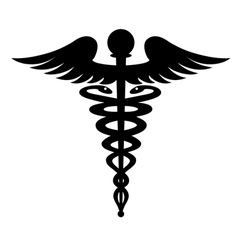 Caduceus symbol vector image