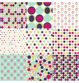 Seamless patterns polka dot set vector image