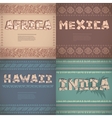 Set of business cards with tribal ornaments vector image