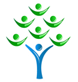 Teamwork as a tree logo vector image