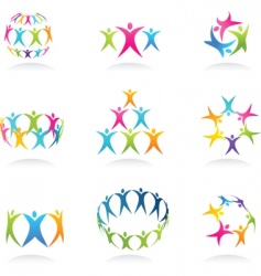 Abstract people icon vector image