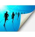 Cityscape runners background vector image