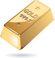 Isometric icon of gold bar vector image