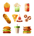 Fast Food Set vector image