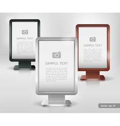 Trade exhibition stand display vector image