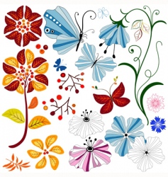 Collection abstract of design element vector image