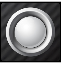 White shaded plastic button template vector image