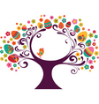 Easter eggs on tree vector image