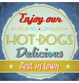 Vintage Hot Dogs Sign vector image