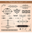 Calligraphic design elements and page decoration vector image