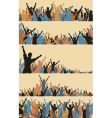 Crowd foregrounds vector image
