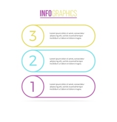 Business infographics List with 3 steps options vector image