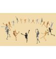 Dancing skeletons vector image