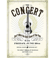 Vintage concert poster vector image