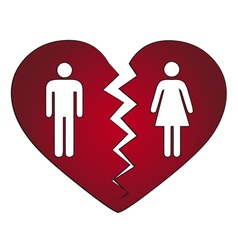 Couple getting divorced vector image