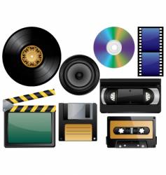 Media icons vector image