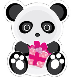 Gift panda vector image