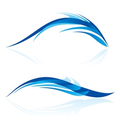 Smooth abstract forms in blue vector image