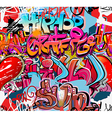 Graffiti wall urban background seamless vector image