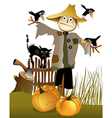 Halloween scarecrow vector image