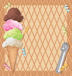 Ice Cream Party Invitation vector image