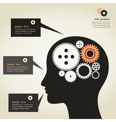 Gear wheel head vector image