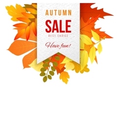 Autumn sales banner Autumn sales banner vector image
