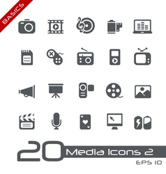Multimedia Basics Series vector image