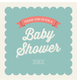 Baby shower card invitation vector image