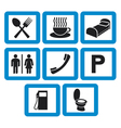 Hotel icons set - hotel signs vector image