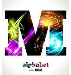Design Abstract Letter M vector image