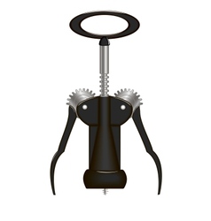 Corkscrew isolated on white background vector image