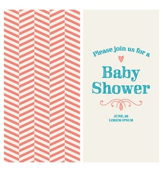 Baby shower card ornaments background vector image